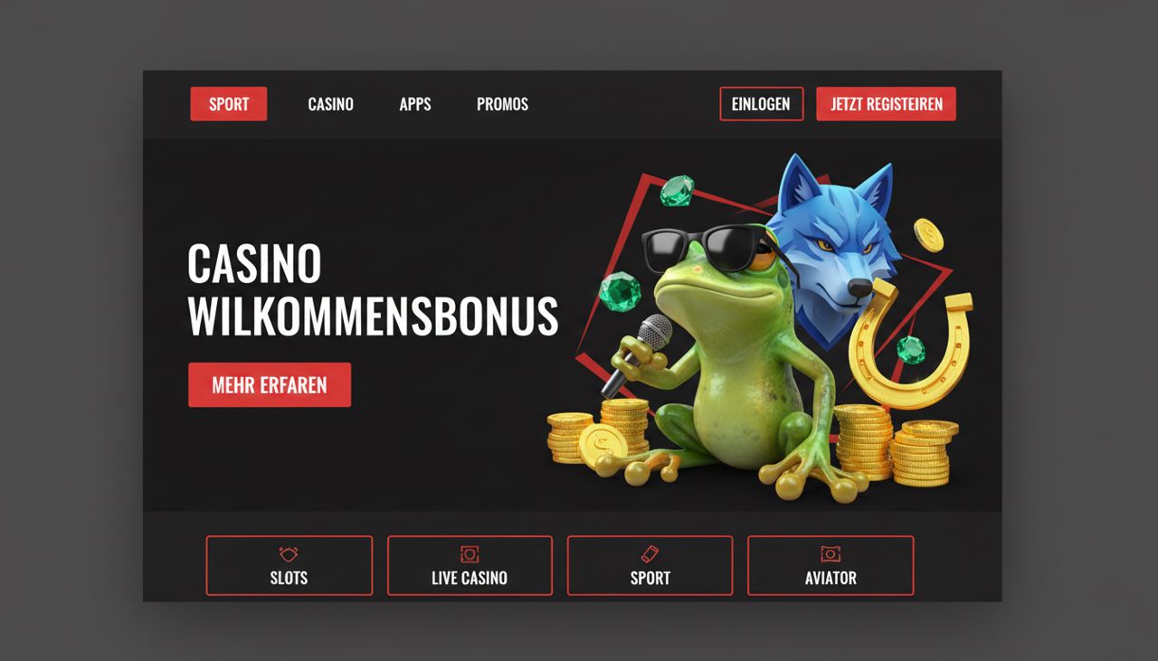 Startseite des Fonbet Online Casinos mit Willkommensbonus und Spielkategorien